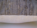 Luxe Grey Silk Lumbar Pillow