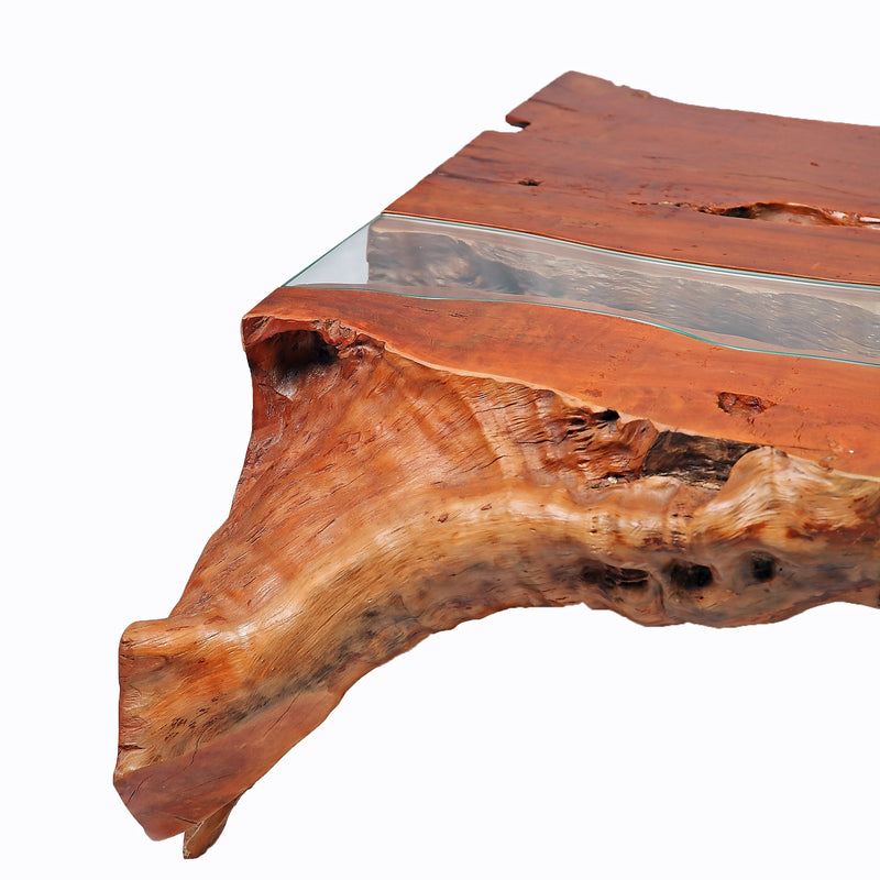 86 Inch Long Large One Slab Lychee Burl Coffee Table