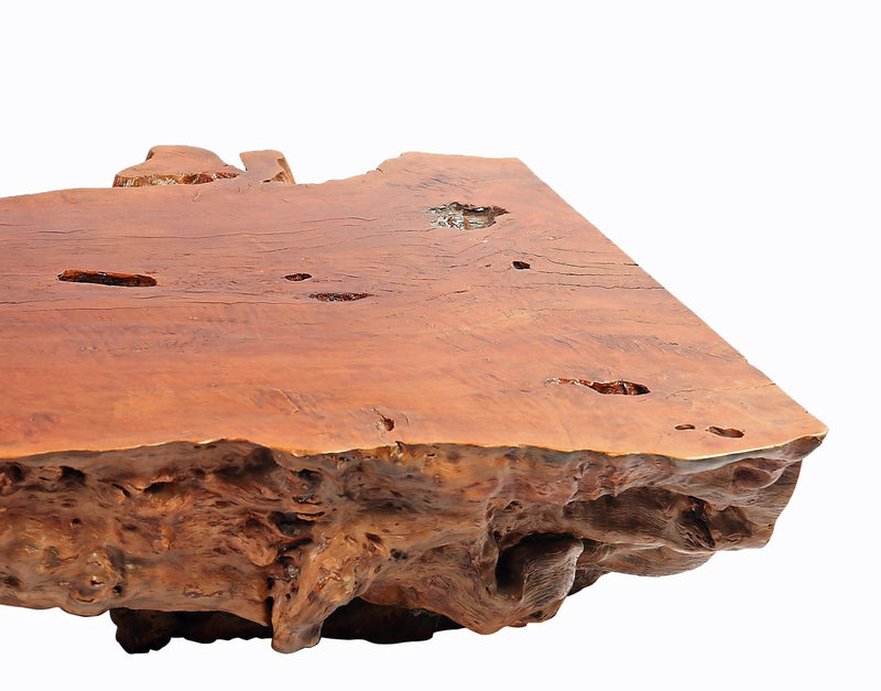 86 Inch Long Large One Slab Lychee Burl Coffee Table