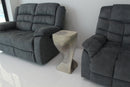Haussmann Single Twist Stool End Table 12x12x24 in Height  Grey Oil