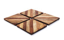 Mascot Hardware Checkered Diagonal  Wooden Coasters Set of 4