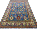 Hand-Knotted Afghani Kazak Wool Rug – 6’7″  x  9’9″