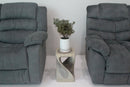Haussmann Original Wood Twist End Table 10x10x16 in Height Grey Oil