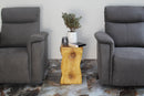 Haussmann Wood Natural End Table 12x12x20 In Height Oak Oil