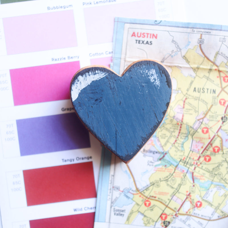 Wooden Heart Magnets