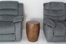 Haussmann Mango Wood Merlot Wood End table 15 in D x 20 in Height Mocha Oil