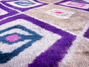 Velvet Diamond Ikat Throw Pillow – Purple & Pink | 20x20"