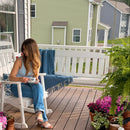 Amish Casual 4 Foot Semi-Solid White Mission Porch Swing