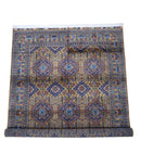 Hand-Knotted Zerkhaki Afghan Wool Area Rug – 6'7" x 9'7" | Rich Brown Tones, Durable Craftsmanship
