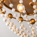 3-Light Golden Bohemian LED Modern Flush Mount Lighting