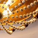 3-Light Golden Bohemian LED Modern Flush Mount Lighting