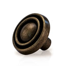 Trad Ring 1-1/6 in. Antique Brass Round Cabinet Knob (10-Pack)