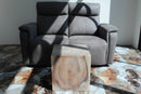 Haussmann Wood Cube Table 18x18x18 in Height Hollow inside Grey Oil