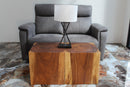 Haussmann Wood Cube Table 18x18x18 in Height Hollow inside Walnut Oil