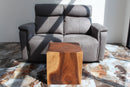 Haussmann Wood Cube Table 18x18x18 in Height Hollow inside Walnut Oil