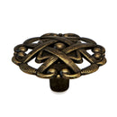 Weave 1-1/2 in. Antique Brass Round Cabinet Knob (10-Pack)