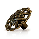 Weave 1-1/2 in. Antique Brass Round Cabinet Knob (10-Pack)