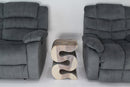 Haussmann Wood BIG Wave Verve Accent Snake Table 12x14x20 in Height Agate Grey Oil