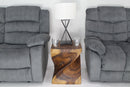 Haussmann Wood Big Twist Coffee Table 16x16x20 in Height Walnut Oil