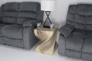 Haussmann Wood Big Twist Coffee Table 16x16x20 in Height Grey Oil