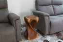 Haussmann Single Twist Vine End Table 12x12x23 in Height Walnut Oil