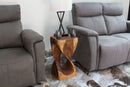 Haussmann Single Twist Vine End Table 12x12x23 in Height Walnut Oil