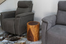 Haussmann Wood Stump End Table-Stand 11-14 in DIA x 18 in Height Walnut Oil