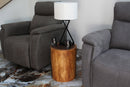 Haussmann Wood Stump End Table-Stand 11-14 in DIA x 18 in Height Walnut Oil