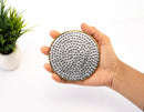 Mascot Hardware Beautiful Round Hammered Polished Coaster (Set of 4)