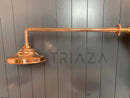 Unlacquered Solid copper Round Shower Head, copper Arm Extension