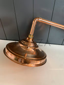 Unlacquered Solid copper Round Shower Head, copper Arm Extension