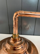 Unlacquered Solid copper Round Shower Head, copper Arm Extension