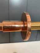 Unlacquered Solid copper Round Shower Head, copper Arm Extension