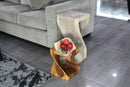 Haussmann Original Wood Twist End Table 10x10x12 in Height Antique Oak Oil