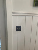 CleanPlate Classic Wall Plate in Designer Grey for Toggle Switches