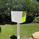 NEW! The UpTown Box Locking Package Dropbox in ARCTIC WHITE - Modern Mailbox