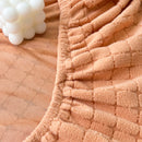 Fleece Fabric Cushion Covers for Sectional Sofas and L-Shaped Couch, Stretch Washable Sofa Seat Covers