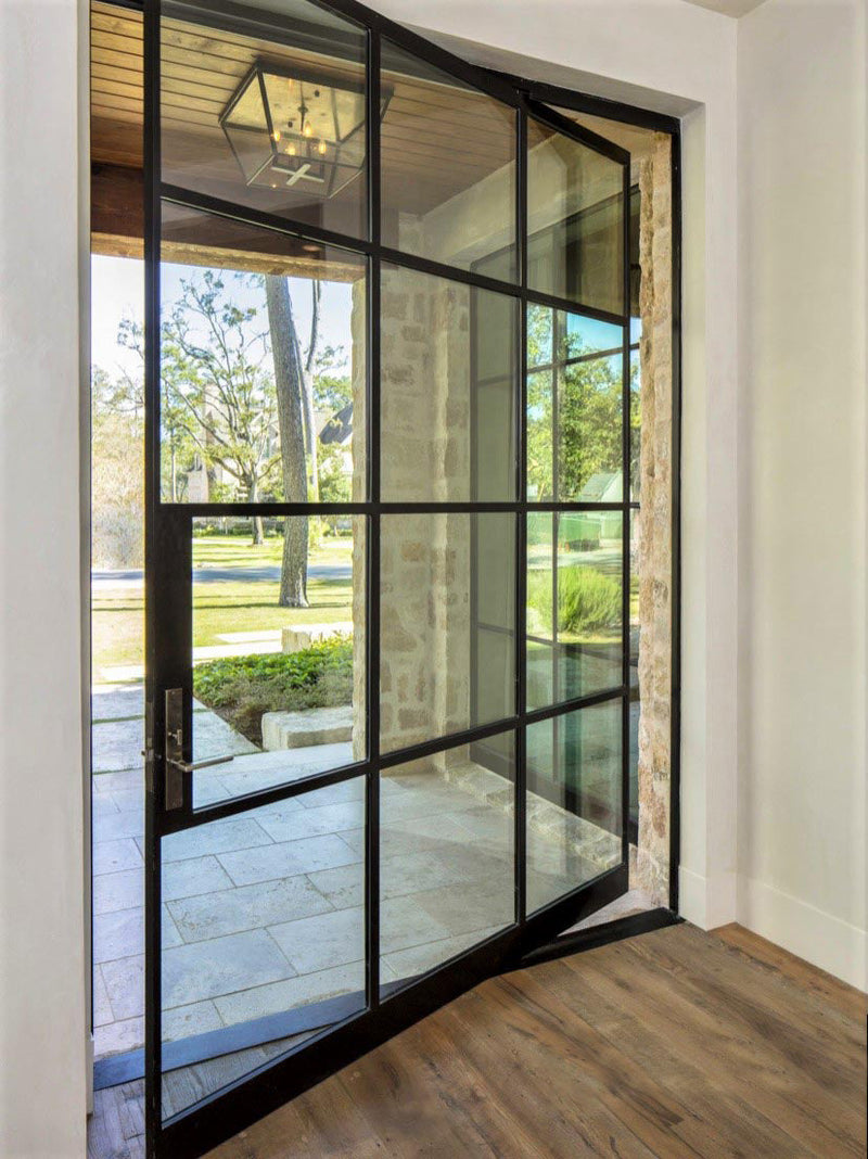 Modern Multi-Pane Pivot Door