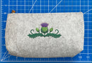 Celtic Knot Heart Embroidered Felt Zipper Pouch