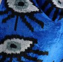 Canvello Handmade Luxury Handmade Velvet Silk Evil Eye Throw Pillow With Down Insert