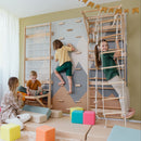 Wood and Hearts 3-in-1 Swedish Ladder Wall Gym for Kids 3+