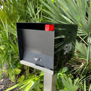 NEW!!!!  QUICK SHIP UptownBox in TEXTURED MATT JET BLACK on BLACK - Modern Mailbox