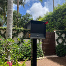 NEW!!!!  QUICK SHIP UptownBox in TEXTURED MATT JET BLACK on BLACK - Modern Mailbox
