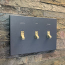 CleanPlate Classic Wall Plate in Designer Grey for Toggle Switches