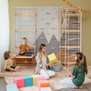 Wood and Hearts 3-in-1 Swedish Ladder Wall Gym for Kids 3+