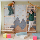 Wood and Hearts 3-in-1 Swedish Ladder Wall Gym for Kids 3+