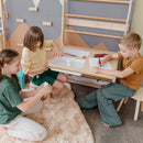 Wood and Hearts 3-in-1 Swedish Ladder Wall Gym for Kids 3+