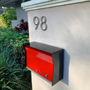 RetroBox Locking Wall Mount Mailbox in TEXTURED MATT BLACK