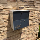 RetroBox Locking Small Package Wall Mounted Mailbox in White