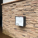 RetroBox Locking Small Package Wall Mounted Mailbox in TEXTURED GRAY METALLIC